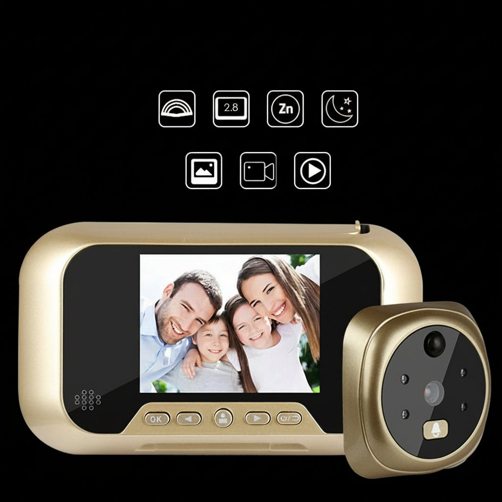 2.8 Inch Infrared Night Vision Camera Video Intelligent Electronic Peephole Visual Peephole Doorbell