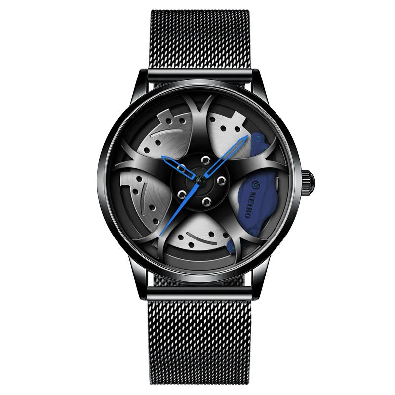 Car Wheel Hub Watches, Stainless Steel