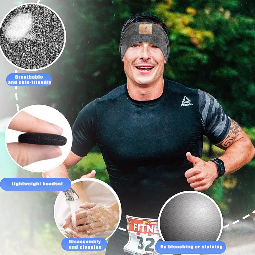 Bluetooth 5.0 Sports Headband Earphone