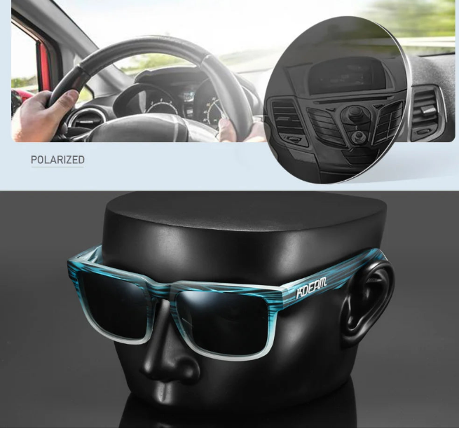 KDEAM 2022 Square Men's Polarized Sunglasses With Box