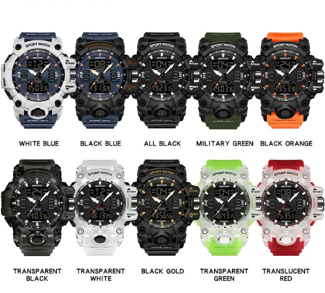 SANDA 6126 Dual Display Men Watches