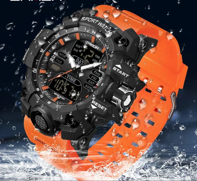 SANDA 6126 Dual Display Men Watches