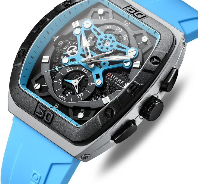 CURREN Watches with Large Dial Casual Quartz