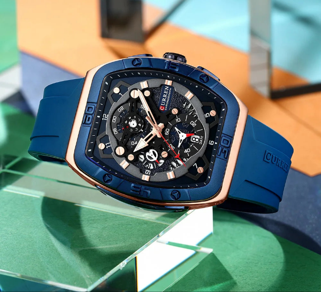 CURREN Watches with Large Dial Casual Quartz