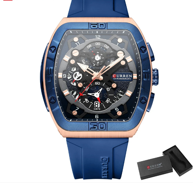 CURREN Watches with Large Dial Casual Quartz