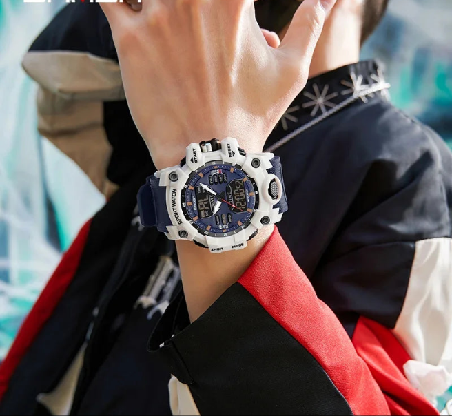 SANDA 6126 Dual Display Men Watches