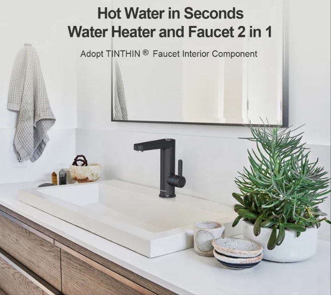 Briwellna Electric Water Heater Faucet 2 in 1 Basin 220V