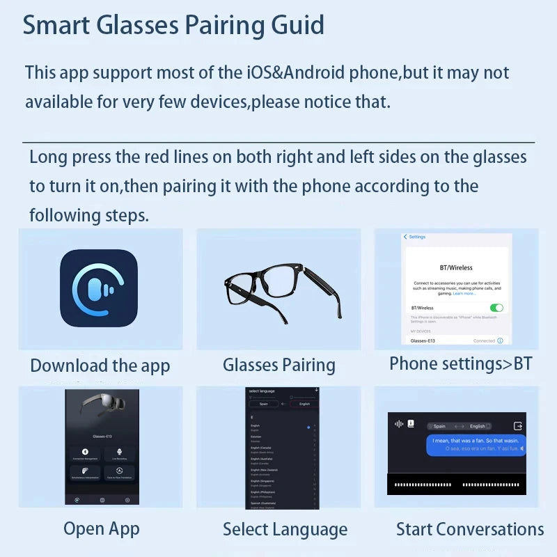 New Smart Glasses AI Translation