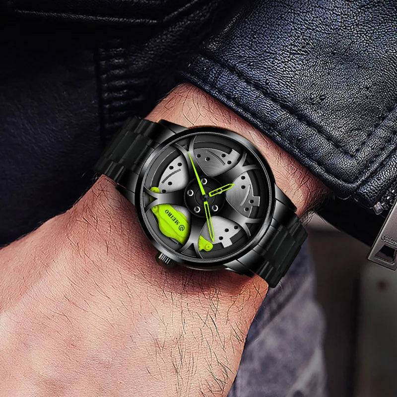 Car Wheel Hub Watches, Stainless Steel