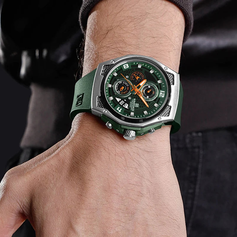 NAVIFORCE Men Watches Silicone Strap