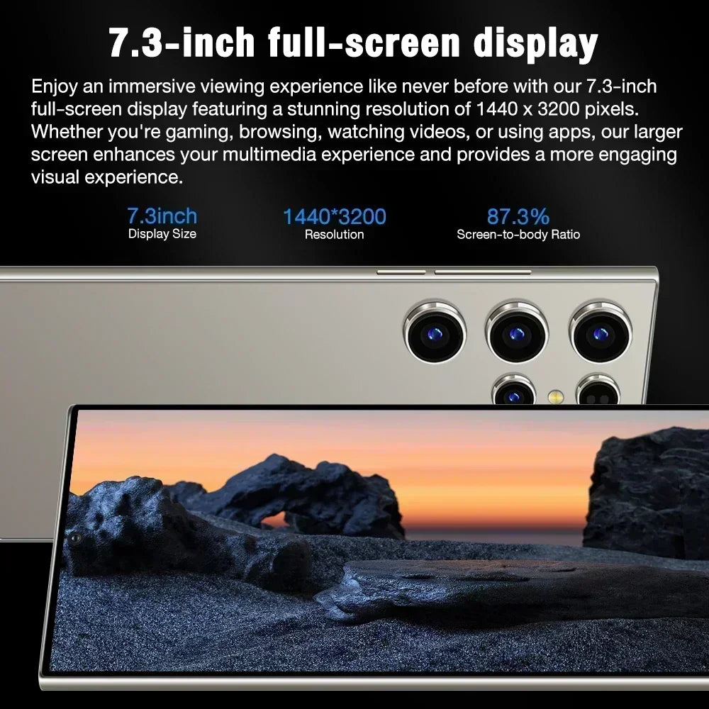 Smartphone S26 Ultra 7.3inch HD, 5G
