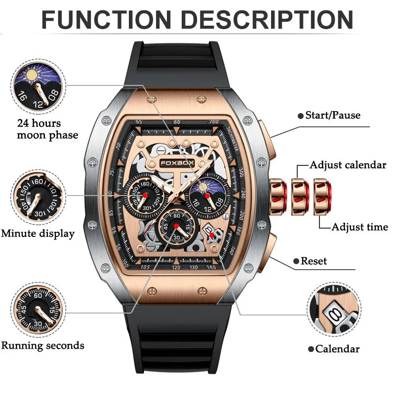 LIGE Chronograph Montre Homme Watches for Man