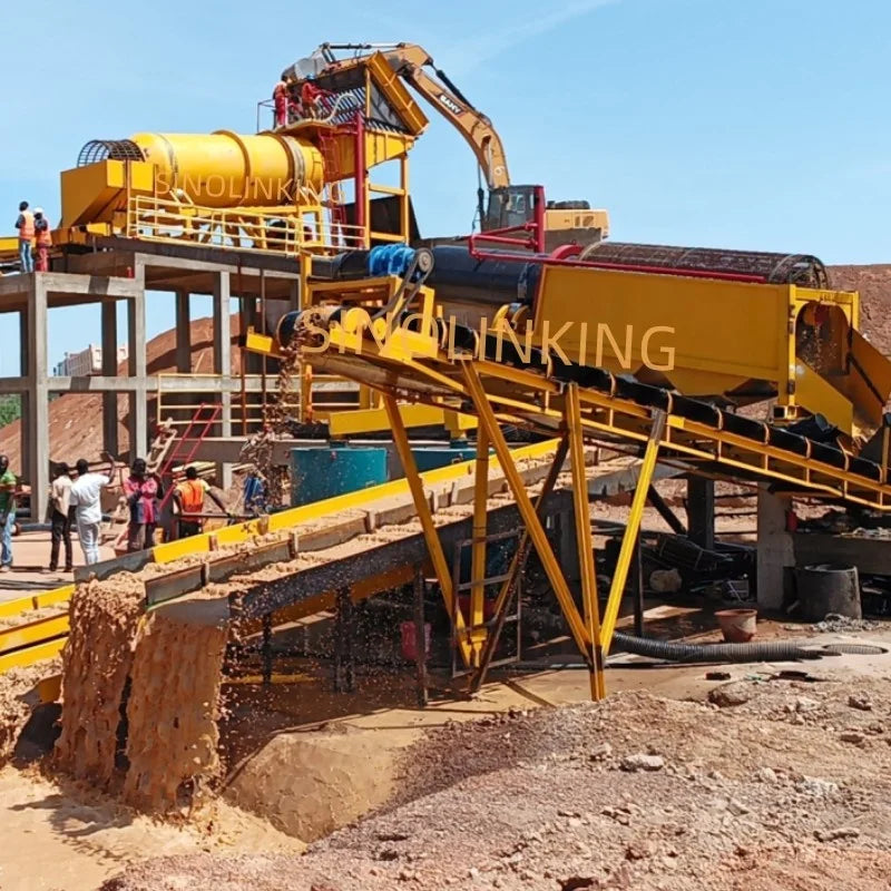 gold washing industrial rotary trommel, screen knelson concentrator machine