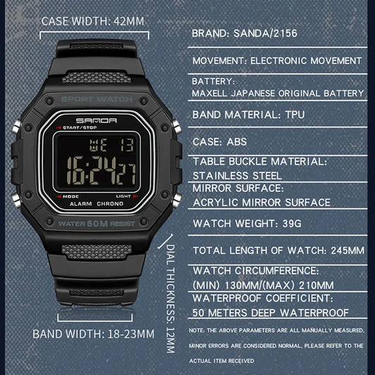 SANDA 2156 Fashion Men's Watches