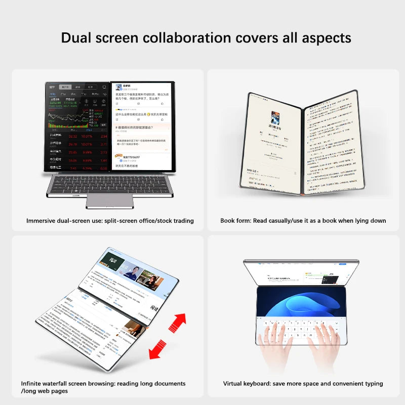 YSJMNPC Dual Screen Laptop, 10.9-10.95Inch Touch Screen