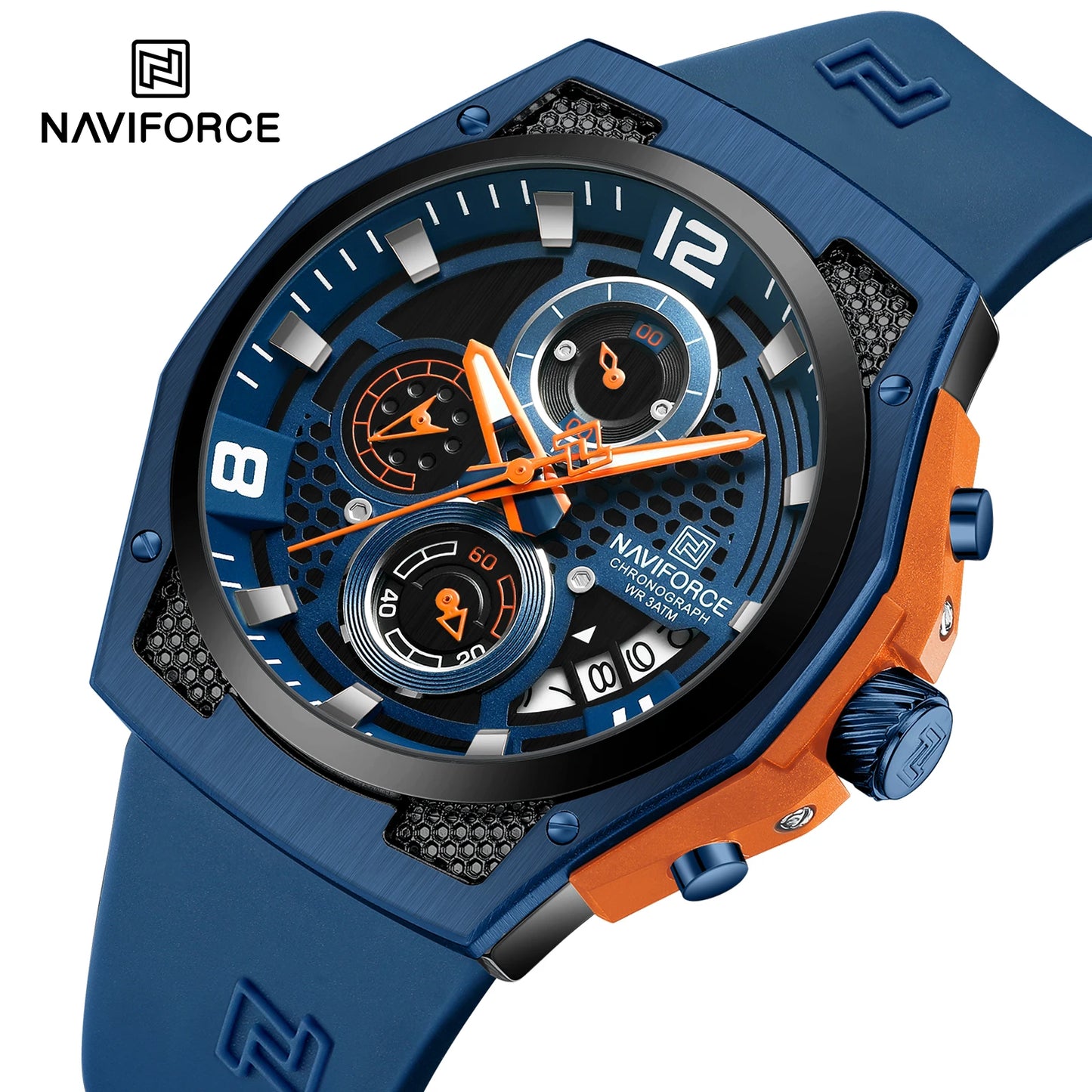 NAVIFORCE Men Watches Silicone Strap