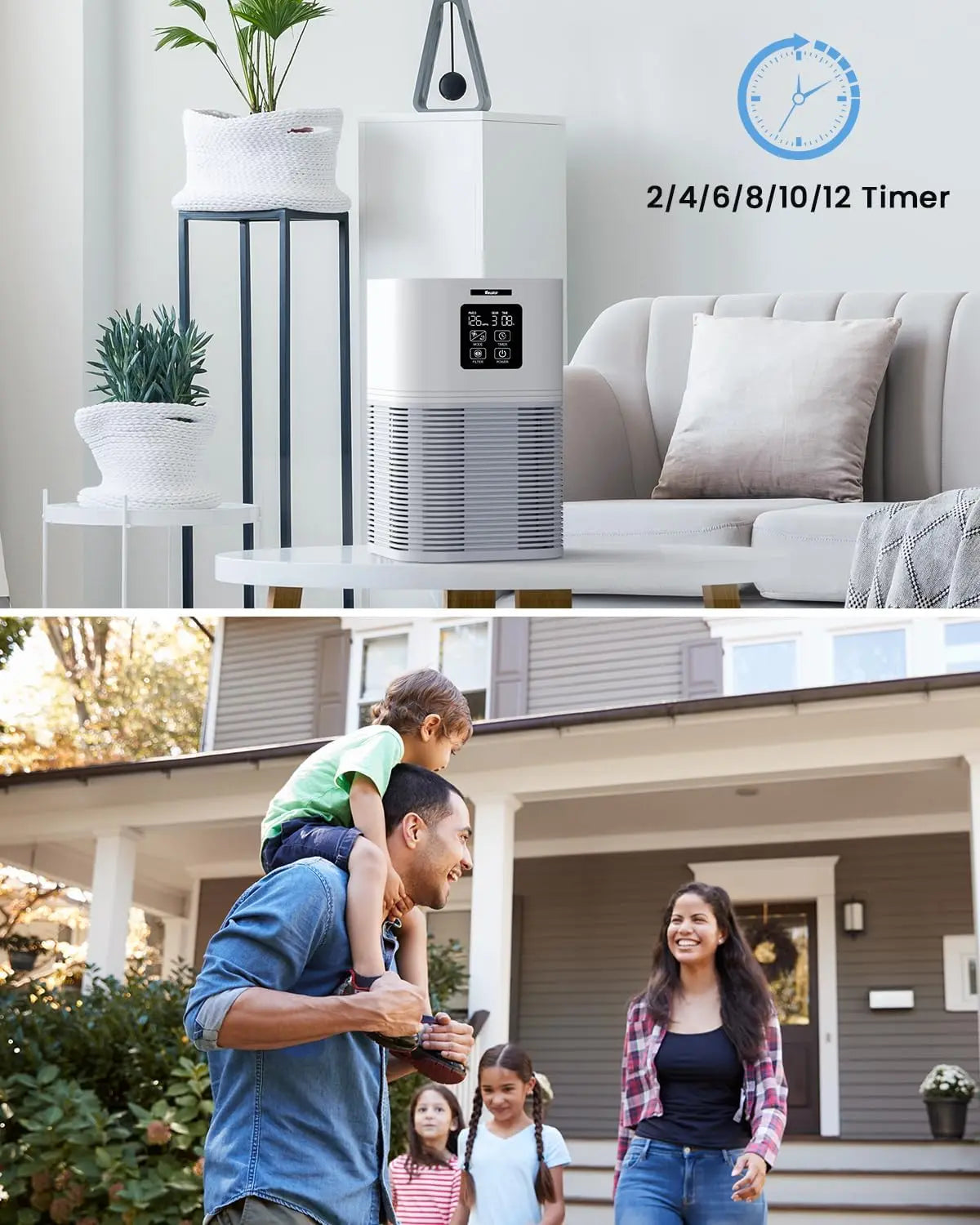 2 in 1 Air Purifier for Home