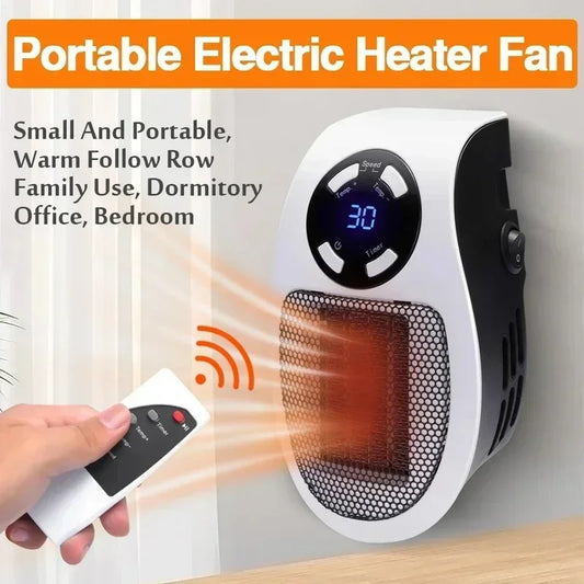 Electric Heater Fan Mini Radiator Remote Warmer Machine 500W