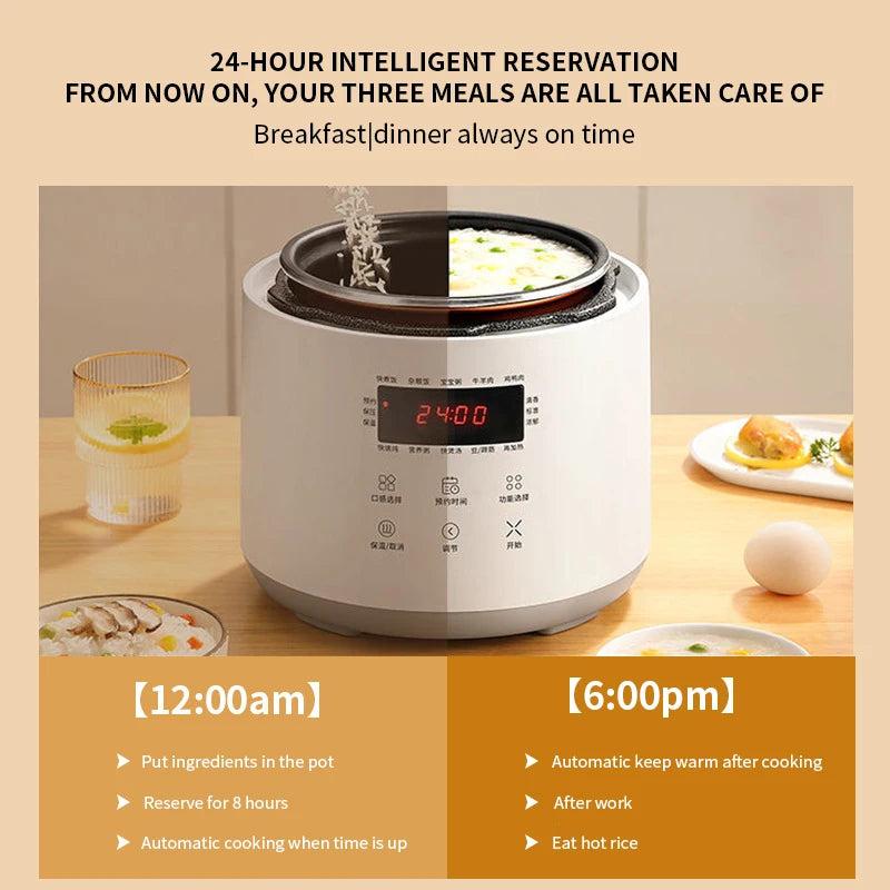 110V Japanese Style Smart 3L pressure cooker 220v non-stick inner liner white