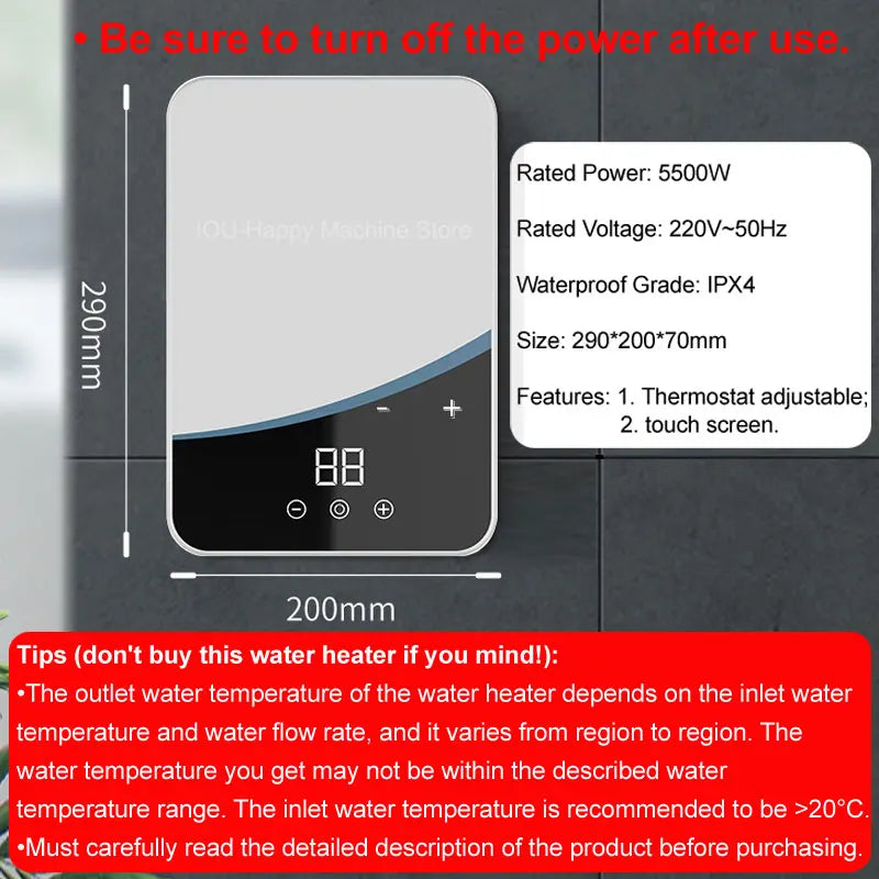#1 Instant Electric Water Heater
