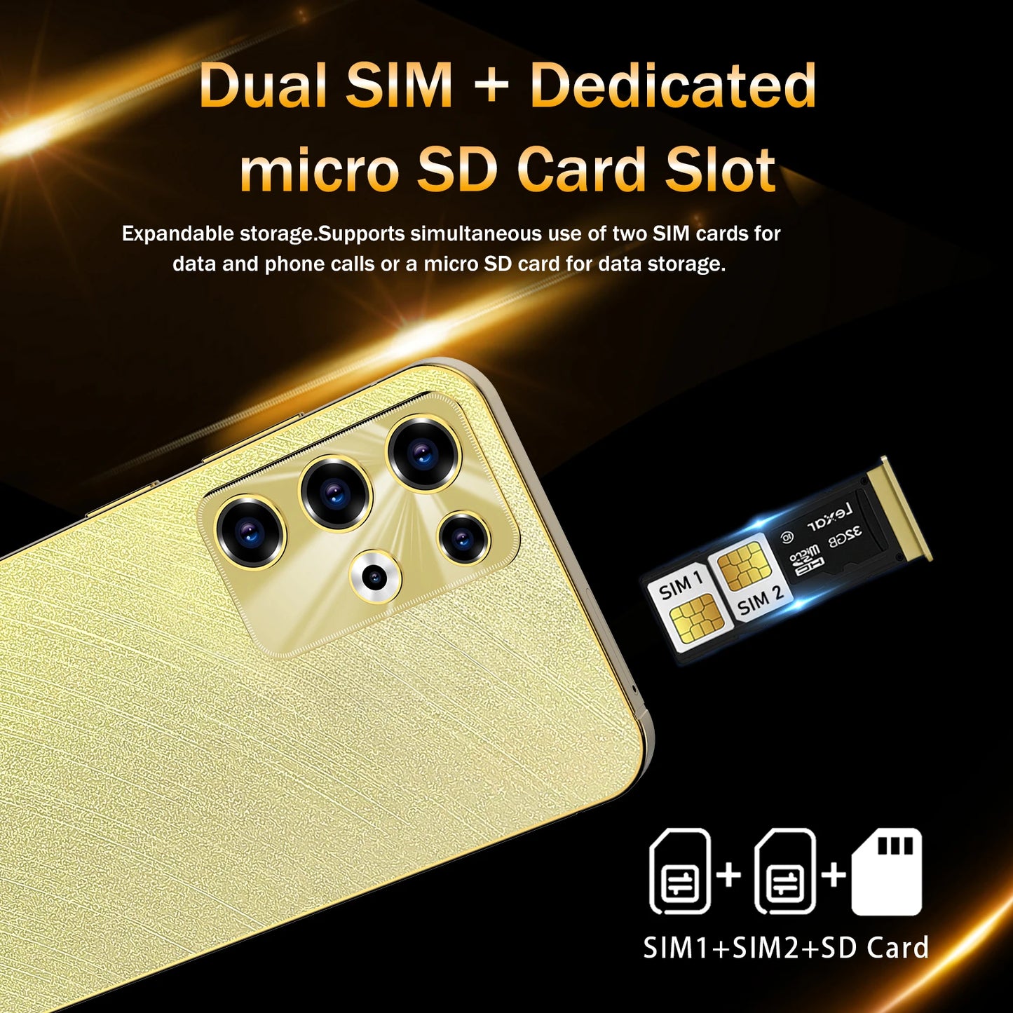 A75 Pro Smartphone 5G, 7.3Inch