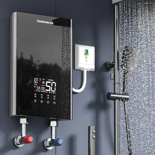 Instant electric water heater for household