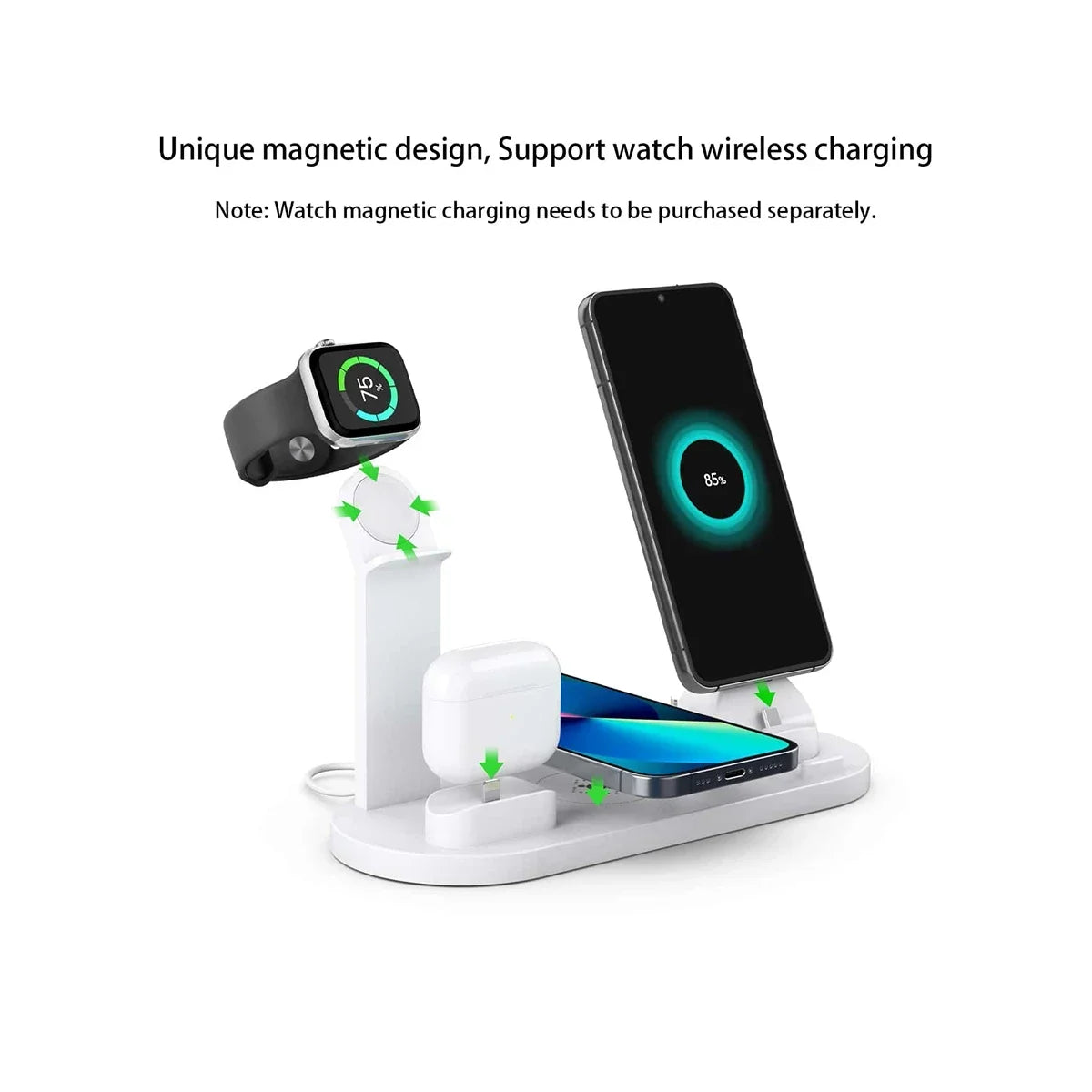 7 In 1 Wireless Charger Stand Pad For iPhones