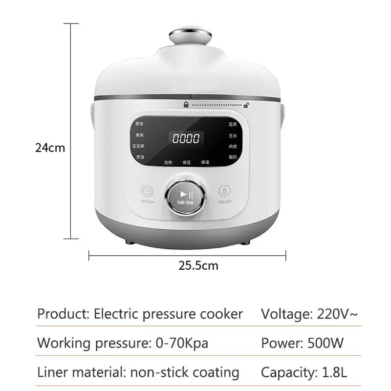 1.8L Electric Pressure Cooking Pot