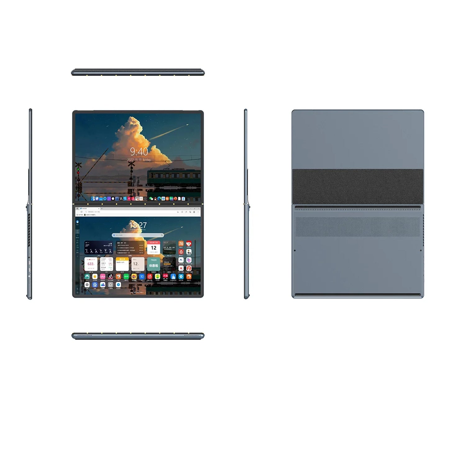 SZBOX DS135D Alder Lake-N100, Dual Touch Screen Handheld Laptop, Windows 11