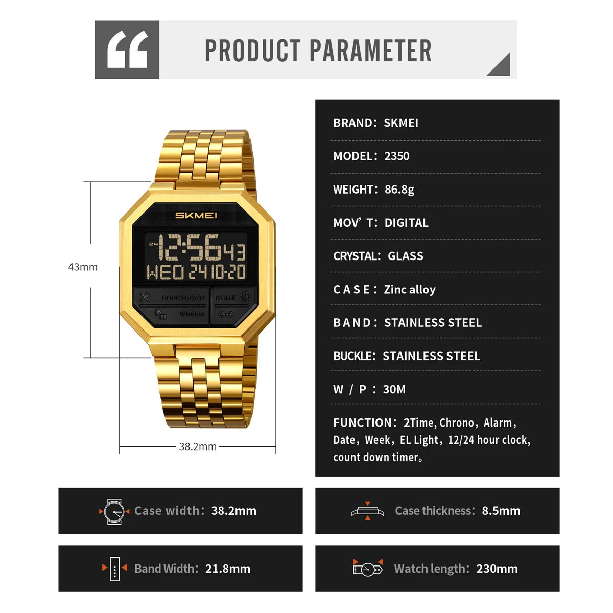 SKMEI Fashion Digital Wristwatch