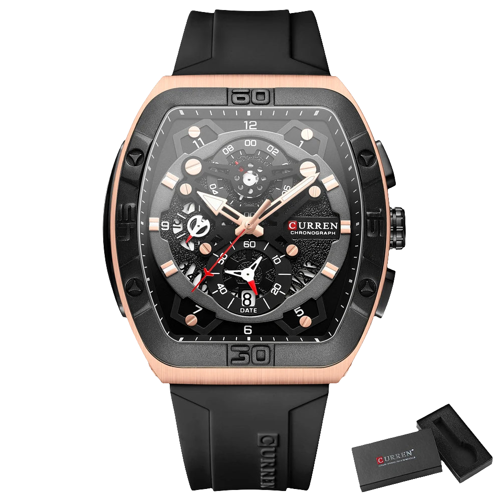CURREN Watches with Large Dial Casual Quartz