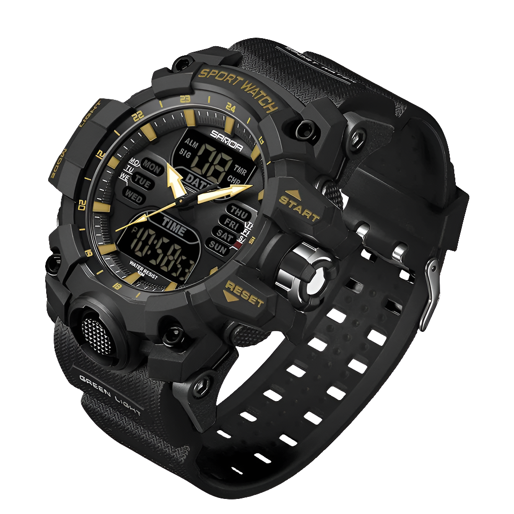 SANDA 6126 Dual Display Men Watches