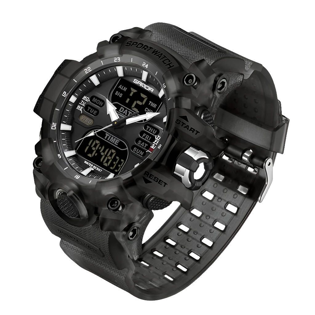 SANDA 6126 Dual Display Men Watches