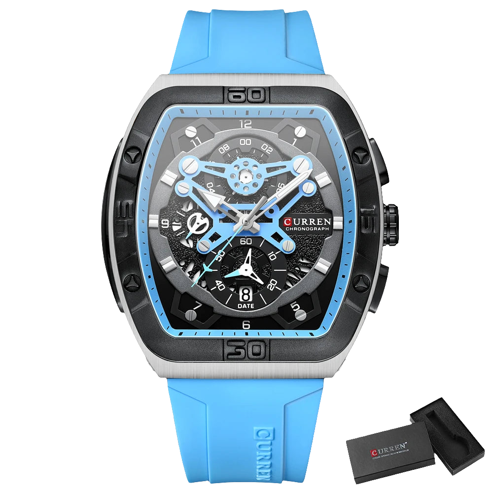 CURREN Watches with Large Dial Casual Quartz