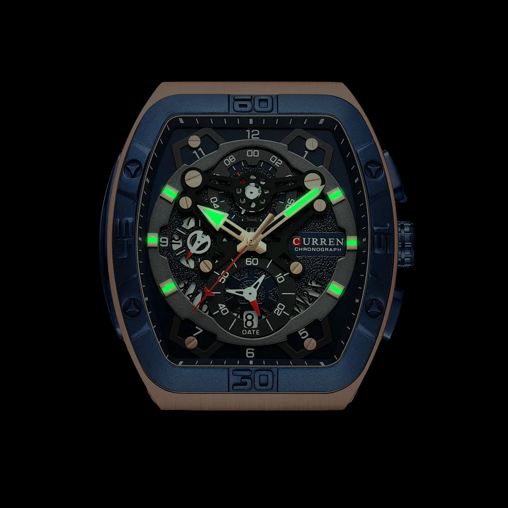 CURREN Watches with Large Dial Casual Quartz