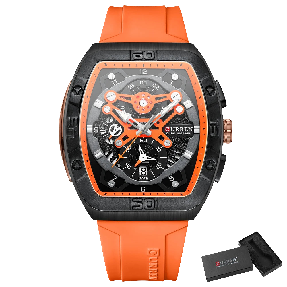 CURREN Watches with Large Dial Casual Quartz