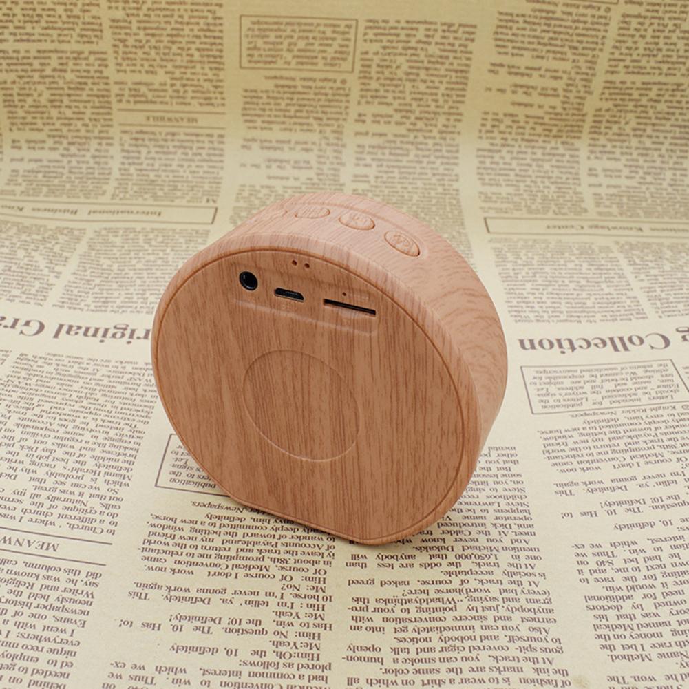 Mini Wood Bluetooth Speaker, Portable Outdoor Wireless Support AUX TF