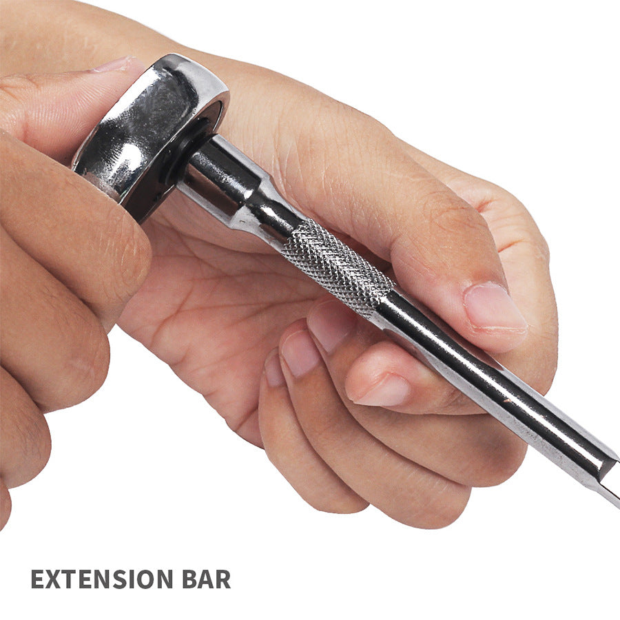 Mechanic Repair Tool Sets, 46pcs Inch's Socket Sets Toolbox, Ratchet Torque Wrench Combo Auto Repairing Tool Set