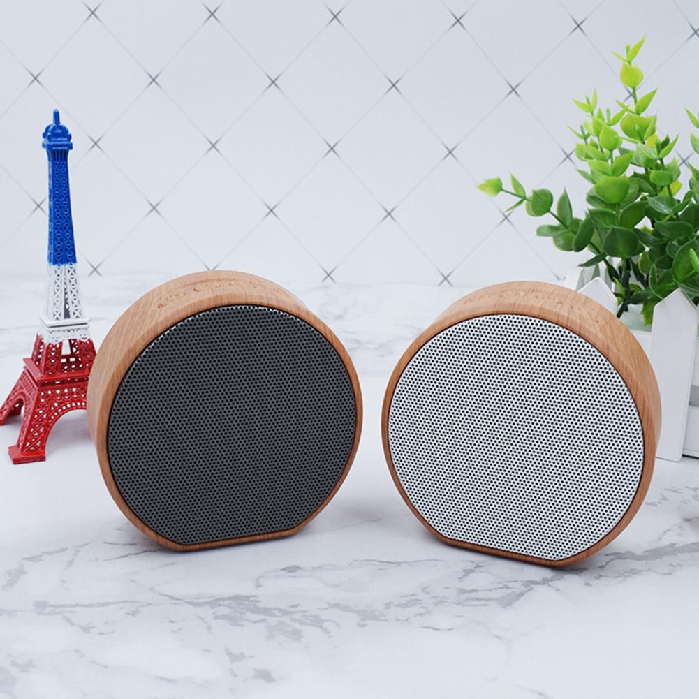 Mini Wood Bluetooth Speaker, Portable Outdoor Wireless Support AUX TF