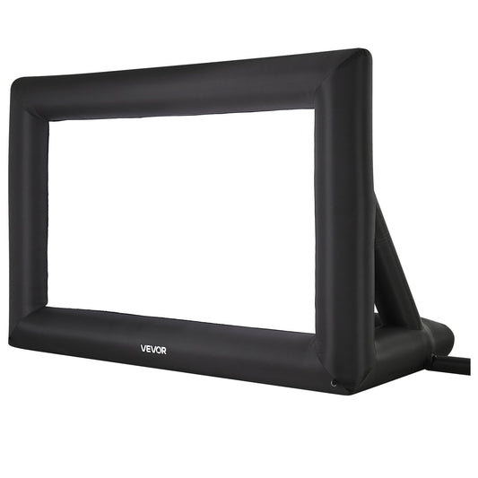 16FT Inflatable Projector Screen, With 250W Air Blower Projector Screen Oxford Fabric Material Blow Up Screen, For Outdoor Backyard, Home Theater, Theme Party