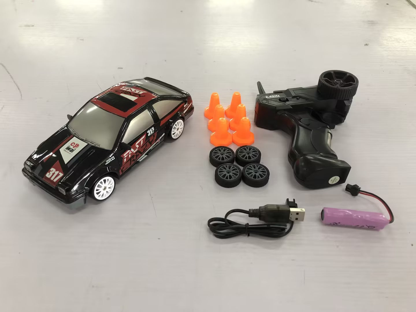 4WD RC Drift Car Toy, Remote Control GTR Model AE86 Vehicle Toy For Children