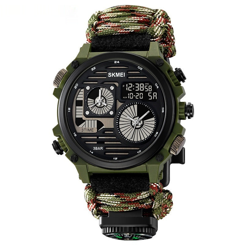 SKMEI Multi-Function Waterproof Silicone Paracord Watches