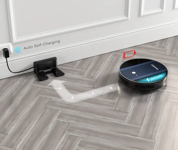 Geek Smart Robot Vacuum Cleaner G6 Ultra-Thin 1800Pa Strong Suction, Automatic Self-Charging