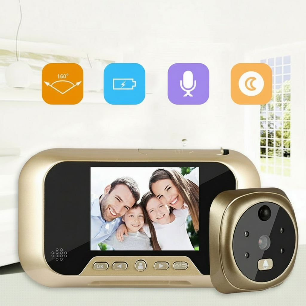 2.8 Inch Infrared Night Vision Camera Video Intelligent Electronic Peephole Visual Peephole Doorbell