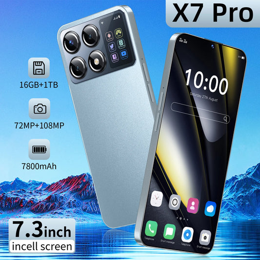 X7 Pro Smartphone, 7.3'' Full Screen