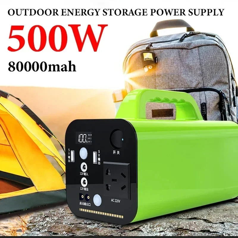 Portable Power Station 80000mAh - 500W Generator Battery