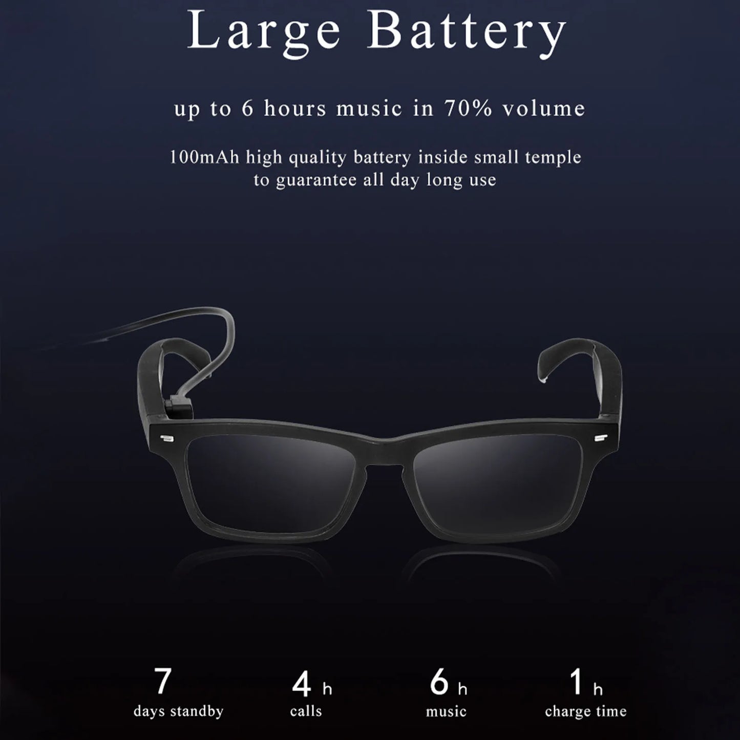 Smart Glasses Wireless Bluetooth 5.0 Headset