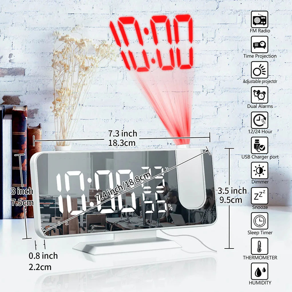 LED Digital Electronic Desktop Clocks, With Radio