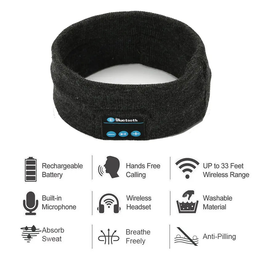 Aimitek Wireless Bluetooth Headband with Microphone for Gym and training use