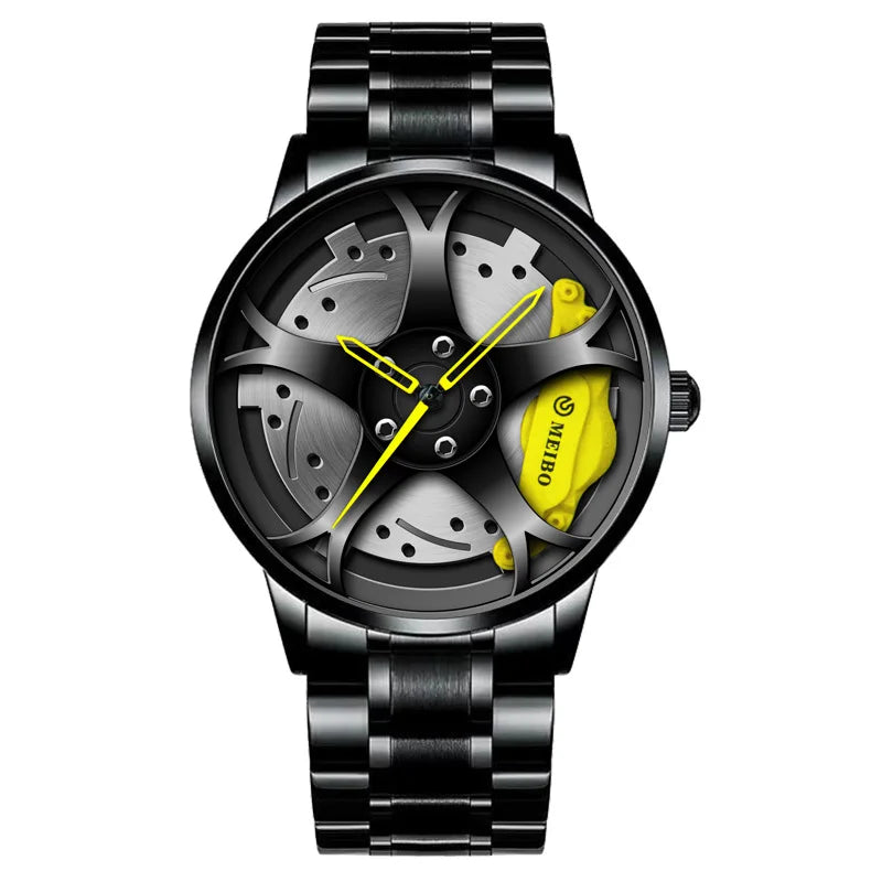 Car Wheel Hub Watches, Stainless Steel